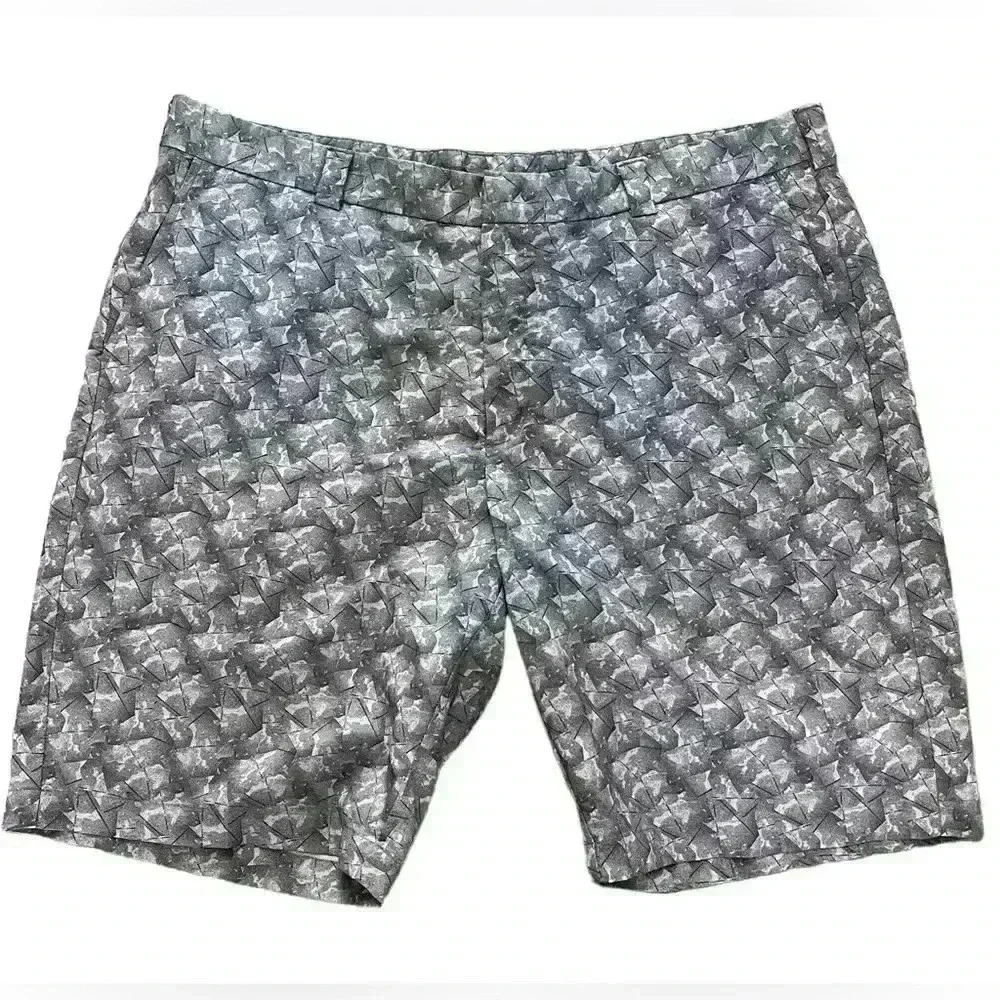 Slazenger Men’s Golf Shorts Hydro-Dri 10” Inseam Size 40 Gray Flat Front